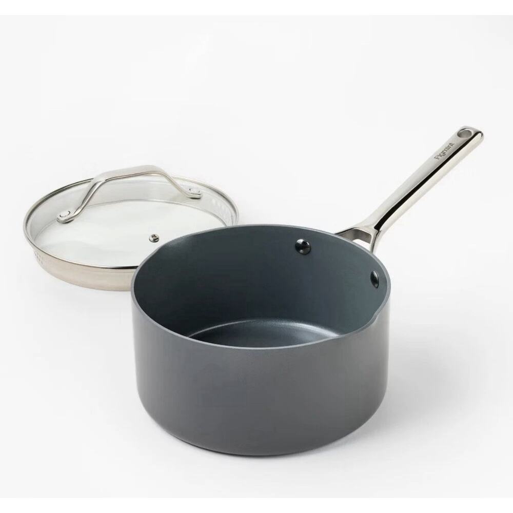 3qt Nonstick Ceramic Coated Aluminum Sauce Pan Dark Gray - Figmint Brand New - Picture 2 of 6